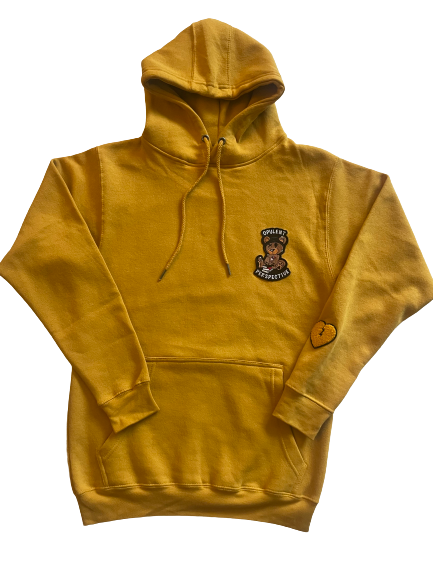 Yellow hoodie with sales broken heart